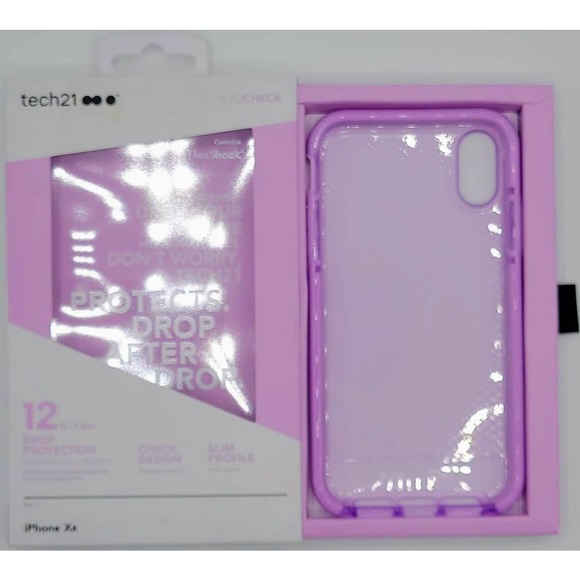 Tech21 Evo Check Case for Apple iPhone XR - Orchid Pink - Picture 2 of 6